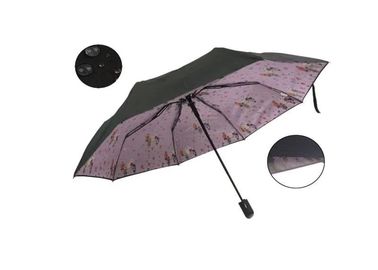 Doppio ombrello di viaggio di piegatura del baldacchino, dell'auto dell'ombrello stampa vicina aperta dell'interno in pieno