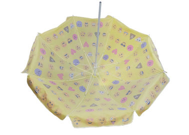 Grande ombrello di spiaggia giallo promozionale compatto, ombrello di spiaggia personale