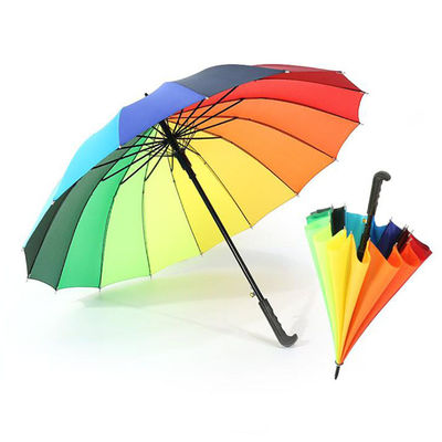 Arcobaleno diritto 25&quot; della maniglia di BSCI ombrello vicino aperto dell'auto di *16k