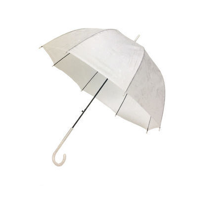 J modella l'ombrello trasparente di POE della maniglia di plastica
