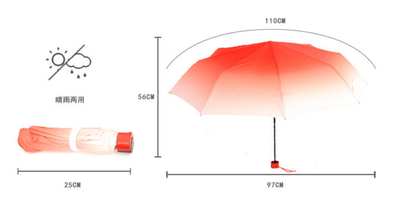 Su misura comprima 3 Mini Windproof Rain Umbrella di volta